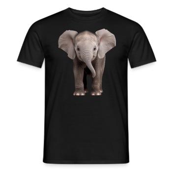 Baby Elephant Elefant - Männer T-Shirt - Schwarz - Vorne - AI Model Male 178 light (178cm)