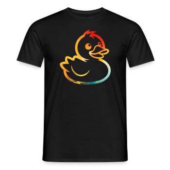 canard coloré - T-shirt homme - noir - Devant - AI Model Male 178 light (178cm)