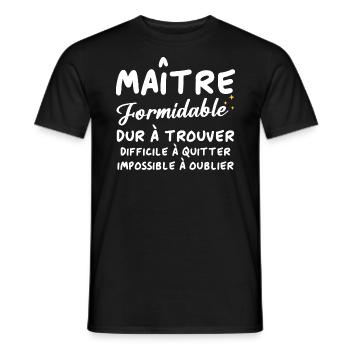 Maître formidable - T-shirt homme - noir - Devant - AI Model Male 178 light (178cm)