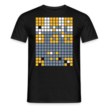 Muster Raster Vektor - Männer T-Shirt - Schwarz - Vorne - AI Model Male 178 light (178cm)