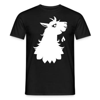 Drôle de lama Silhouette Cheeky Fun Lamas - T-shirt homme - noir - Devant - AI Model Male 178 light (178cm)