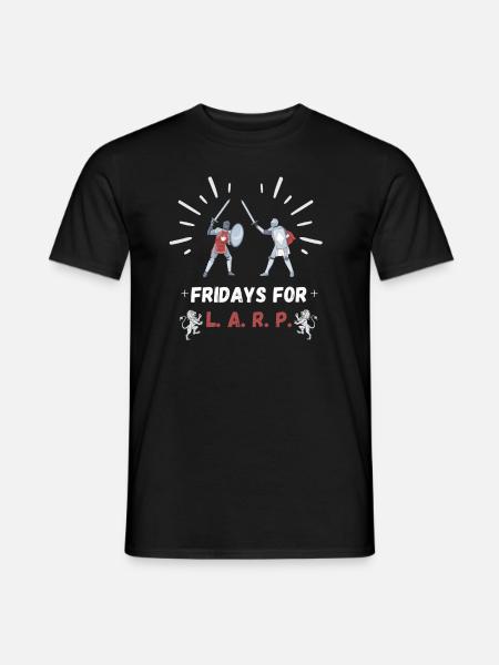 FRIDAYS FOR LARP - Männer T-Shirt - Schwarz