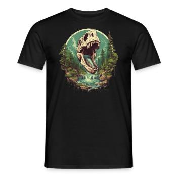Dinosaurier Dino Fossil Carnivor Herbivor T-Rex - Männer T-Shirt - Schwarz - Vorne - AI Model Male 178 light (178cm)