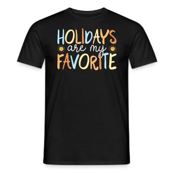 Urlaub ist mein Favorit - Männer T-Shirt - Schwarz - Vorne - AI Model Male 178 light (178cm)