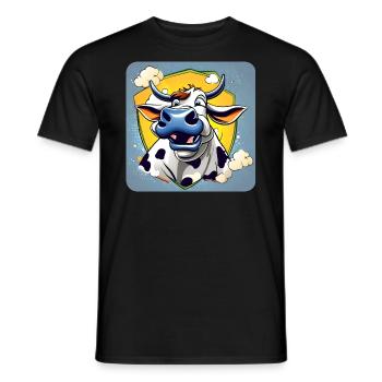 Crazy Cow - Men's T-Shirt - black - Front - AI Model Male 178 light (178cm)