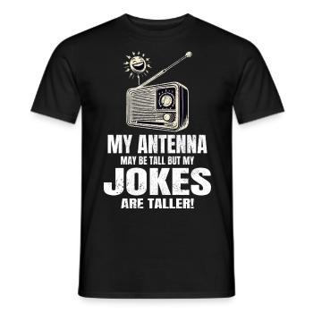Vintage-Radioästhetik Hohe Antennen Größere Witze - Männer T-Shirt - Schwarz - Vorne - AI Model Male 178 light (178cm)