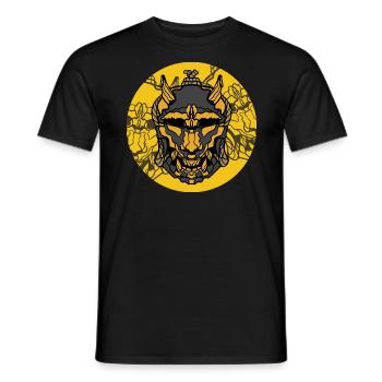Samurai Mask - Men's T-Shirt - black - Front - AI Model Male 178 light (178cm)
