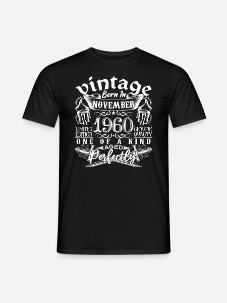 1960 Novembre 1960 anniversaire November 1960 - T-shirt homme - noir