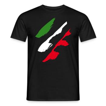 Drapeau de style italien - T-shirt homme - noir - Devant - AI Model Male 178 light (178cm)