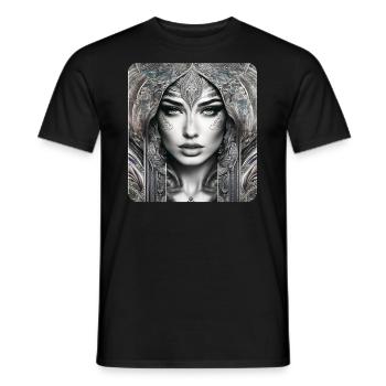 Mystische Fantasy Frau - Männer T-Shirt - Schwarz - Vorne - AI Model Male 178 light (178cm)