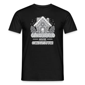 Gingerbread House Constructor Manufacturer Gift - Men's T-Shirt - black - Front - AI Model Male 178 light (178cm)