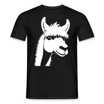 Lama Drôle Silhouette Effronté Amusant Lamas - T-shirt homme - noir - Devant - AI Model Male 178 light (178cm)