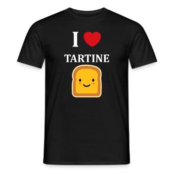 Tartine - T-shirt homme - noir - Devant - AI Model Male 178 light (178cm)