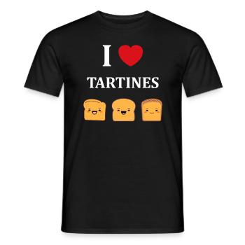 Tartine - T-shirt homme - noir - Devant - AI Model Male 178 light (178cm)