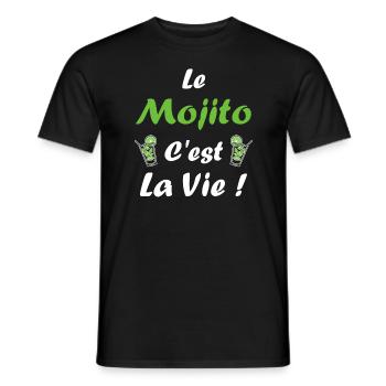 Le Mojito c'est la vie - T-shirt homme - noir - Devant - AI Model Male 178 light (178cm)