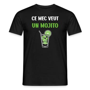 Mojito - T-shirt homme - noir - Devant - AI Model Male 178 light (178cm)