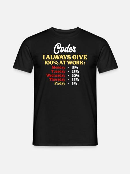 100% funktionierender lustiger Zitatentwickler - Männer T-Shirt - Schwarz