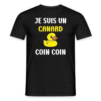Je suis un canard - T-shirt homme - noir - Devant - AI Model Male 178 light (178cm)