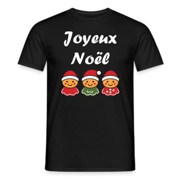 Joyeux noel pain d'épice - T-shirt homme - noir - Devant - AI Model Male 178 light (178cm)