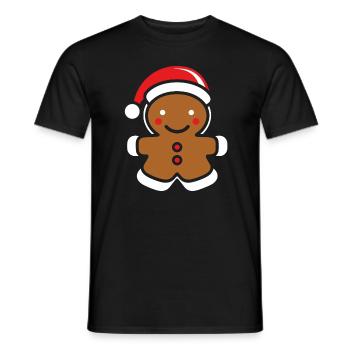 Bonhomme pain d'épice - T-shirt homme - noir - Devant - AI Model Male 178 light (178cm)