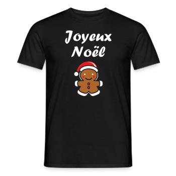 Joyeux noel pain d'épice - T-shirt homme - noir - Devant - AI Model Male 178 light (178cm)