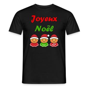 Joyeux noel pain d'épice - T-shirt homme - noir - Devant - AI Model Male 178 light (178cm)