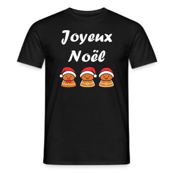 Joyeux noel pain d'épice - T-shirt homme - noir - Devant - AI Model Male 178 light (178cm)