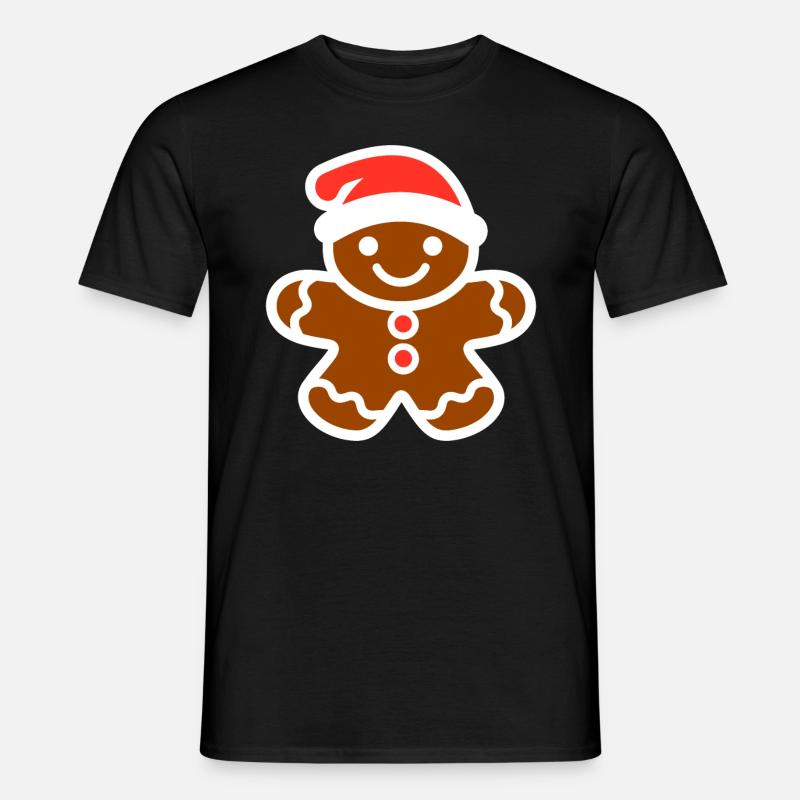 Lebkuchenmann - Männer T-Shirt - Schwarz