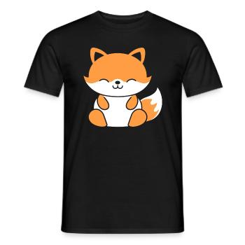 J'aime les renards - T-shirt homme - noir - Devant - AI Model Male 178 light (178cm)