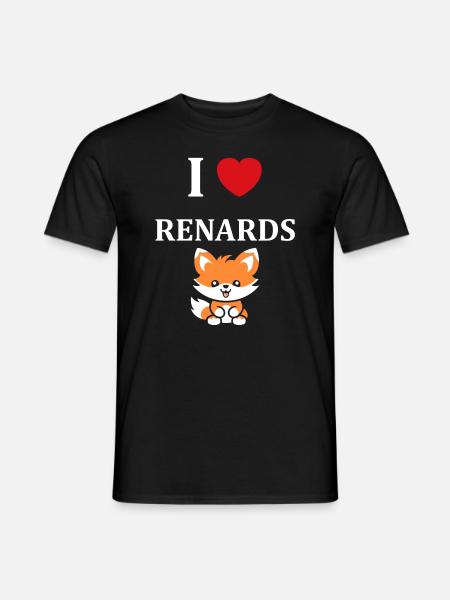 petit renard - T-shirt homme - noir