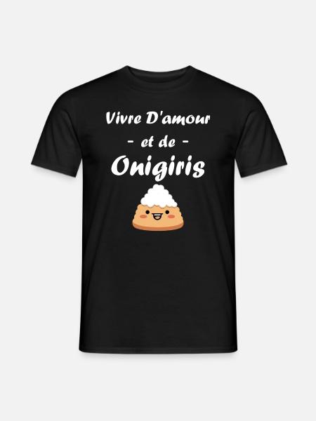 Onigiri japonais - T-shirt homme - noir