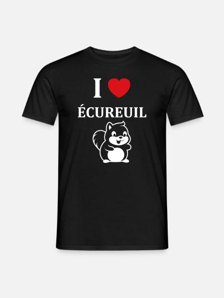 Humour petit écureuil - T-shirt homme - noir