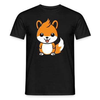 Humour petit écureuil - T-shirt homme - noir - Devant - AI Model Male 178 light (178cm)