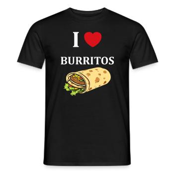 Amour Petit burrito - T-shirt homme - noir - Devant - AI Model Male 178 light (178cm)