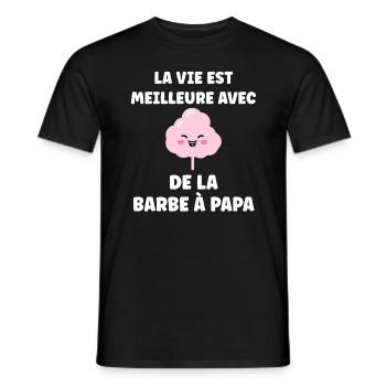 Humour Petite Barbe à papa - T-shirt homme - noir - Devant - AI Model Male 178 light (178cm)