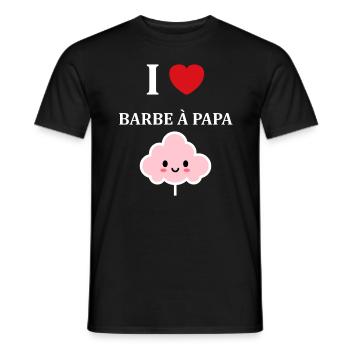 Humour Petite Barbe à papa - T-shirt homme - noir - Devant - AI Model Male 178 light (178cm)