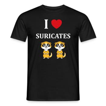 Humour petit suricate - T-shirt homme - noir - Devant - AI Model Male 178 light (178cm)