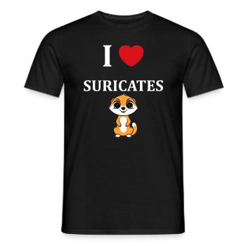 Humour petit suricate - T-shirt homme - noir - Devant - AI Model Male 178 light (178cm)