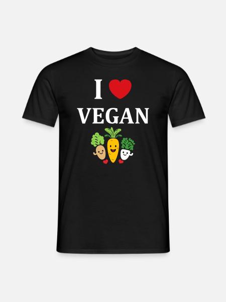 Humorous little vegan vegetables - Men's T-Shirt - black