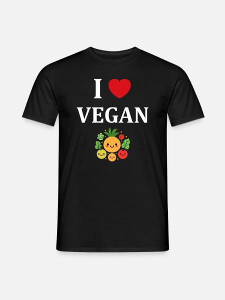 Humorous little vegan vegetables - Men's T-Shirt - black