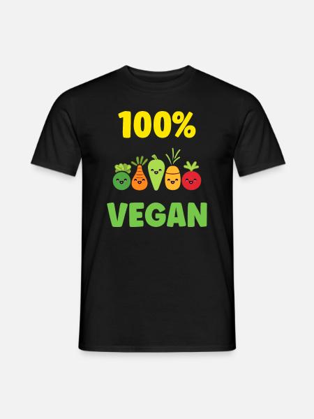 Humour petit légumes vegan - T-shirt homme - noir
