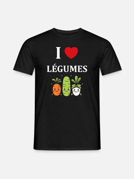 Humour petit légumes vegan - T-shirt homme - noir