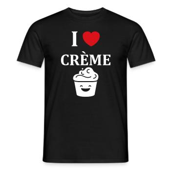 Humour crème fraiche - T-shirt homme - noir - Devant - AI Model Male 178 light (178cm)