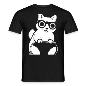 Funny Squirrel Wearing Sunglasses Squirrels - Men's T-Shirt - black - Front - AI Model Male 178 light (178cm)
