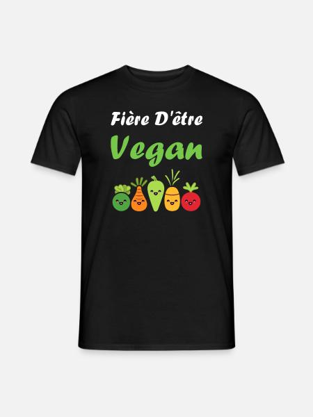 Légumes Humour je suis vegan - T-shirt homme - noir