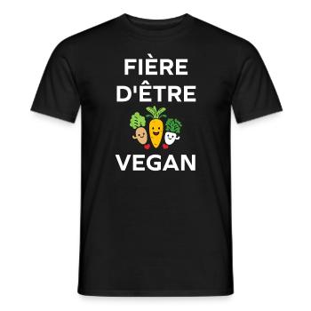 Légumes Humour je suis vegan - T-shirt homme - noir - Devant - AI Model Male 178 light (178cm)