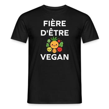 Légumes Humour je suis vegan - T-shirt homme - noir - Devant - AI Model Male 178 light (178cm)