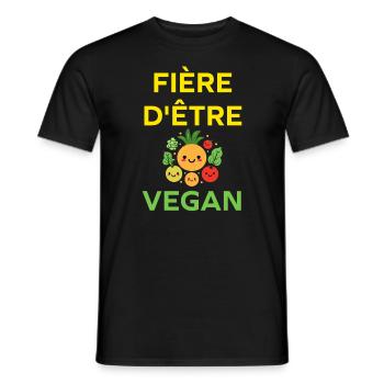 Légumes Humour je suis vegan - T-shirt homme - noir - Devant - AI Model Male 178 light (178cm)
