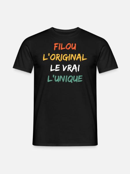 filou - T-shirt homme - noir