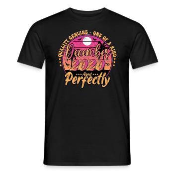 December 2020 Anniversary 2020 December 2020 - Men's T-Shirt - black - Front - AI Model Male 178 light (178cm)